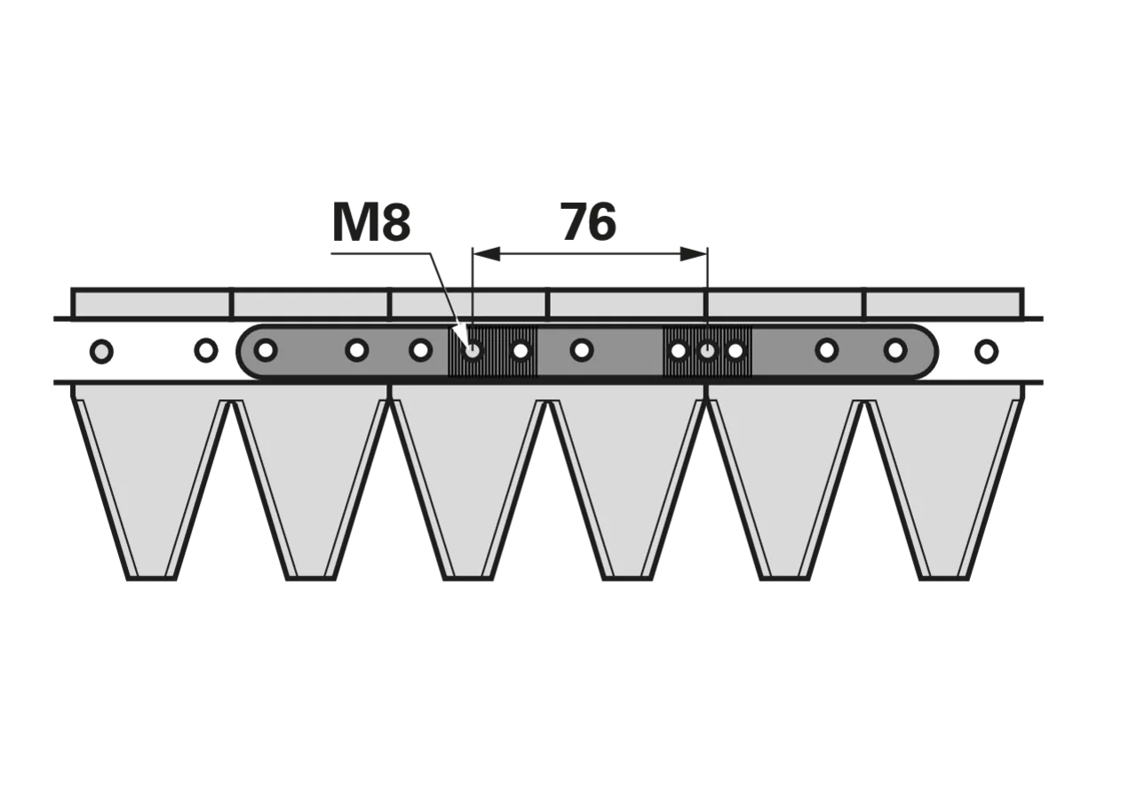 Mähmesser L 118 cm, 23 Klingen, gezahnt – passend für BCS 590.58739T GartenShop24