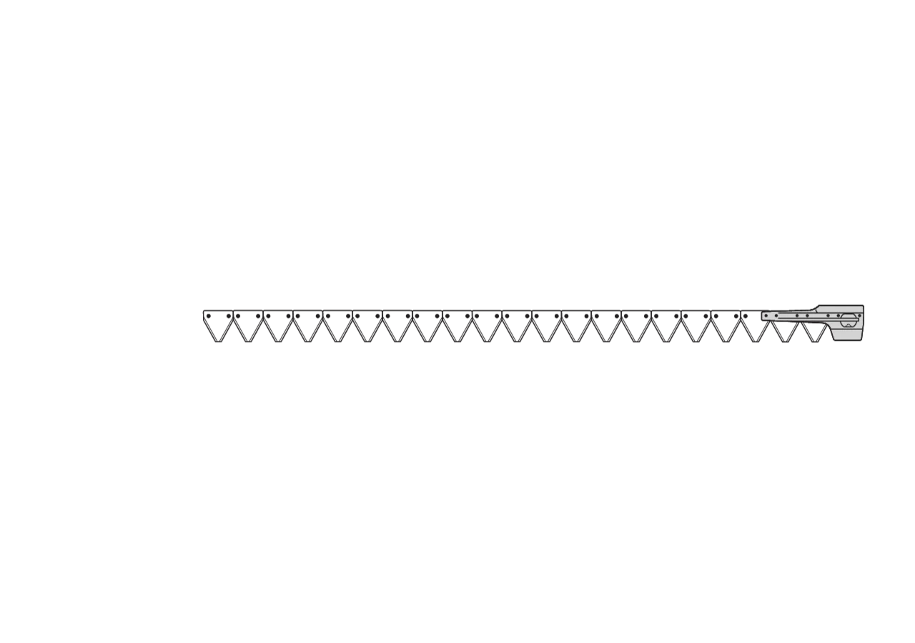 Mähmesser L 165 cm, 21 Klingen, gezahnt – passend für Steyr 1192720609 Schröckenfux