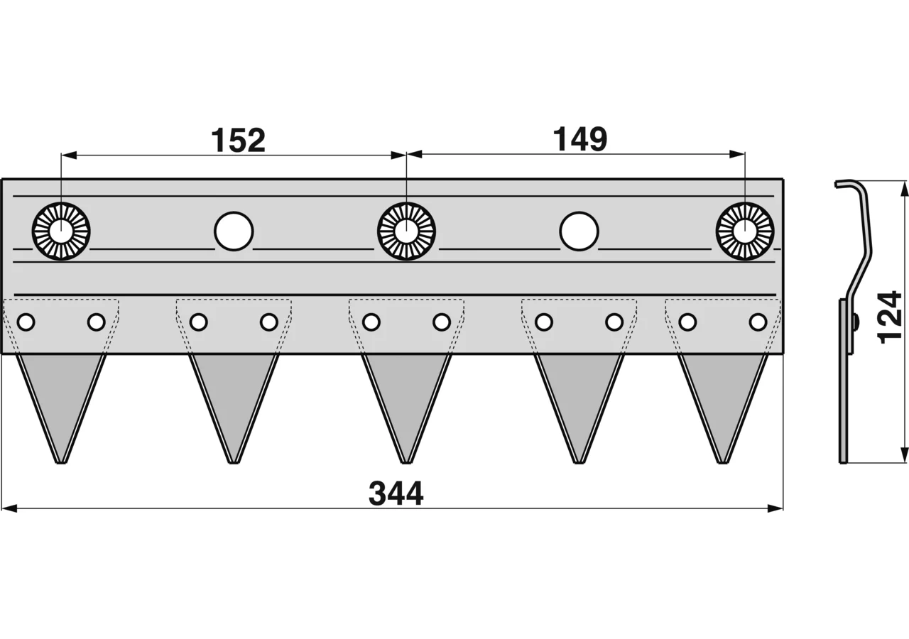 Gegenschneide Hochschnitt links – passend für Aebi AM22778/1 GartenShop24