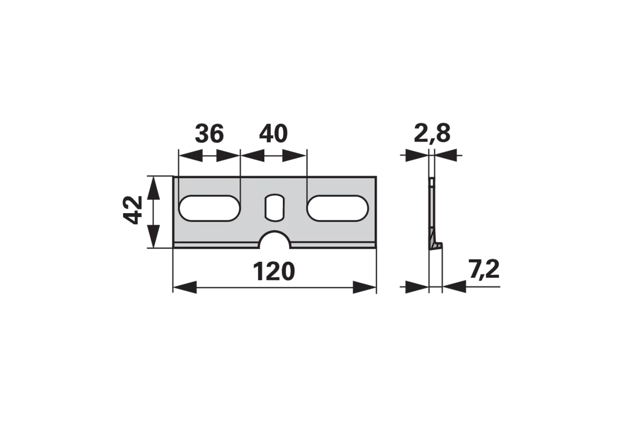 Reibplatte L 120 mm – passend für Rapid 14918 GartenShop24