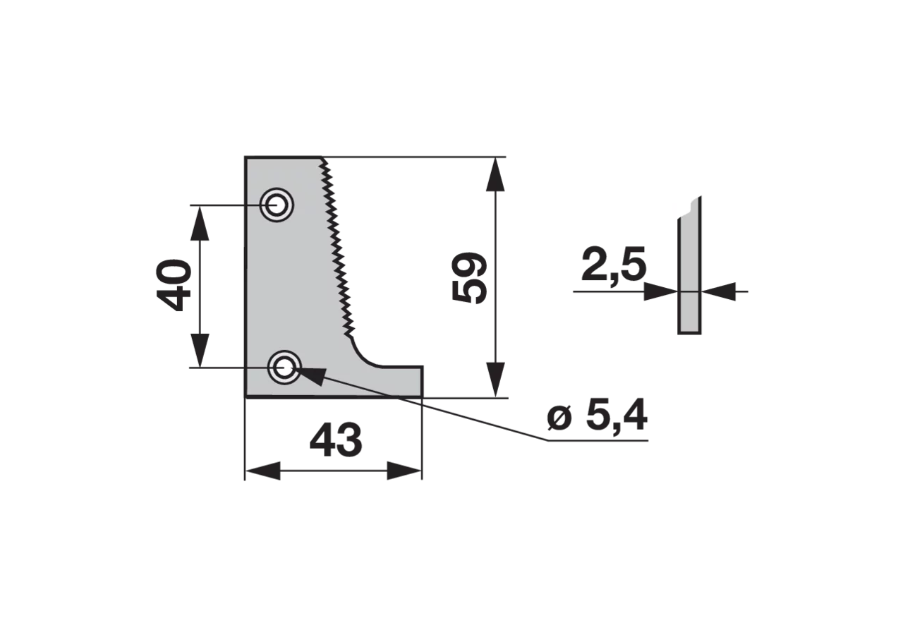Schuhplatte links mit Nase Aebi 111.0272 Aebi