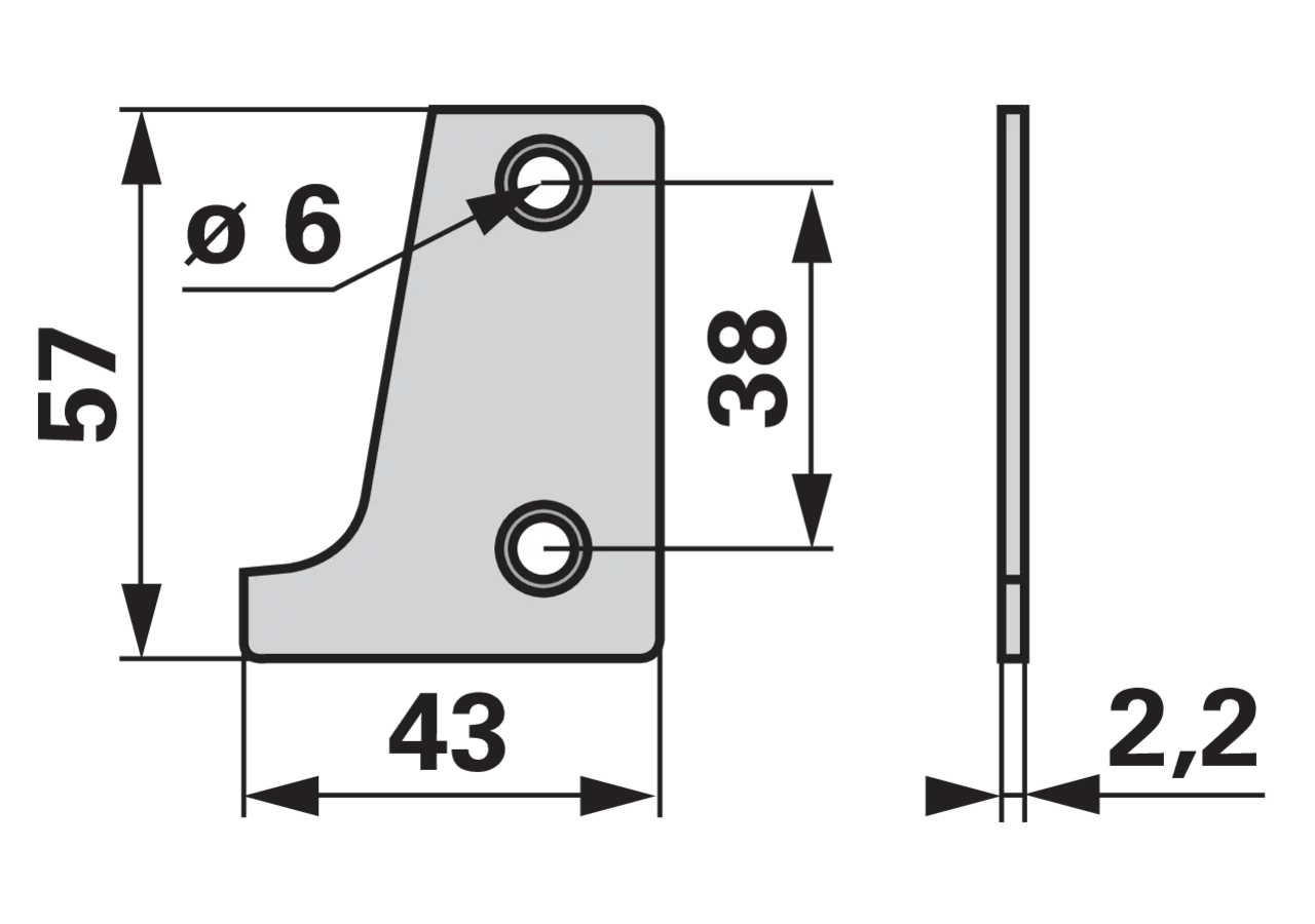 Schuhplatte rechts ESM 321.2480 ESM