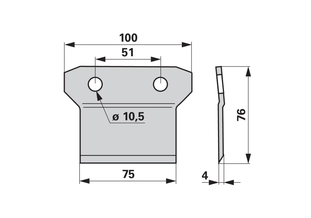 Messerhalter LA 51 mm – passend für Aebi AM8882/1 GartenShop24