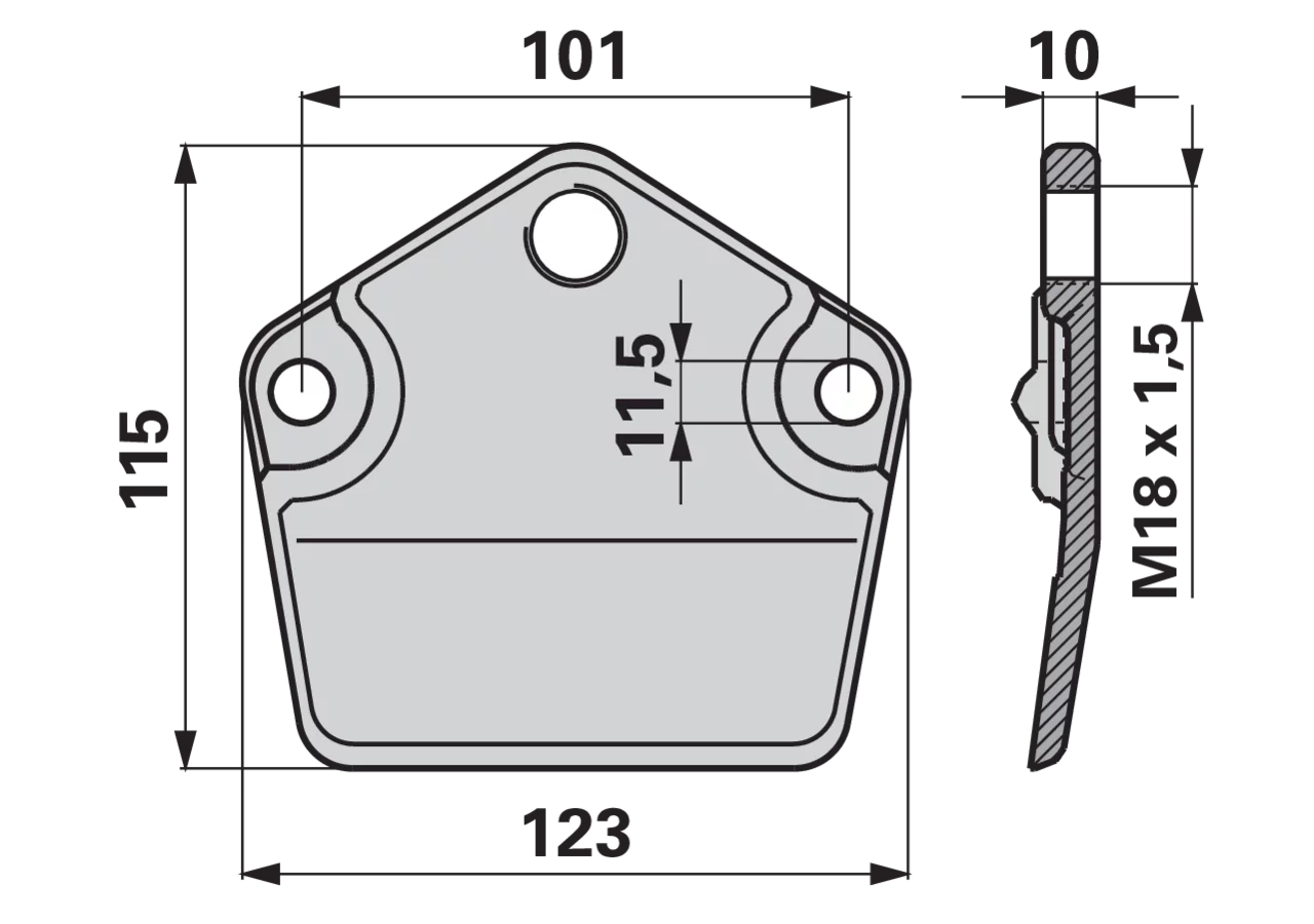 Messerhalter L 123 mm Bucher H150042981 GartenShop24