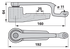 Messerführungsarm unten ESM bidux 2671360 ESM