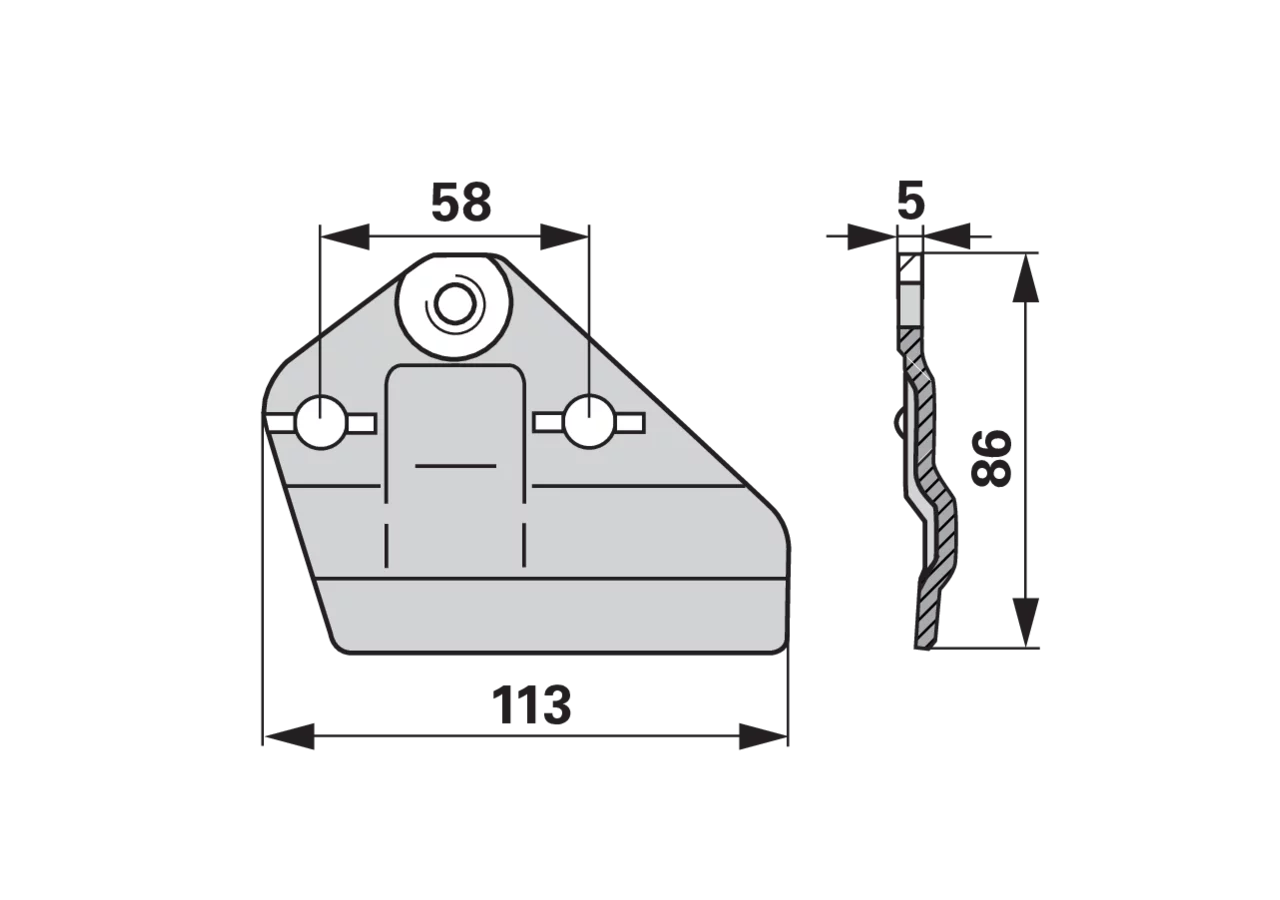Messerhalter L 113 mm – passend für Mörtl NY22 GartenShop24