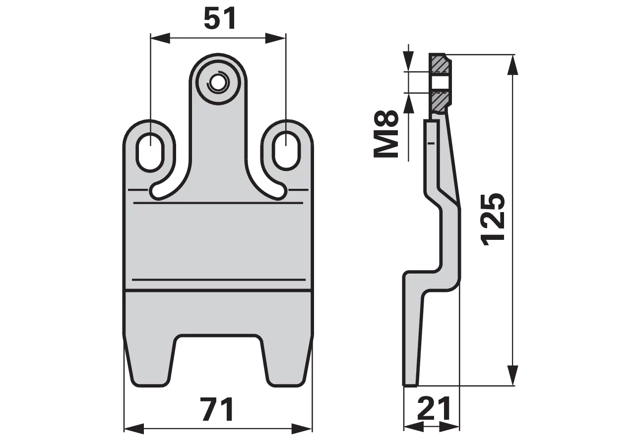 Messerhalter L 125 mm – passend für Reform B563514040 GartenShop24