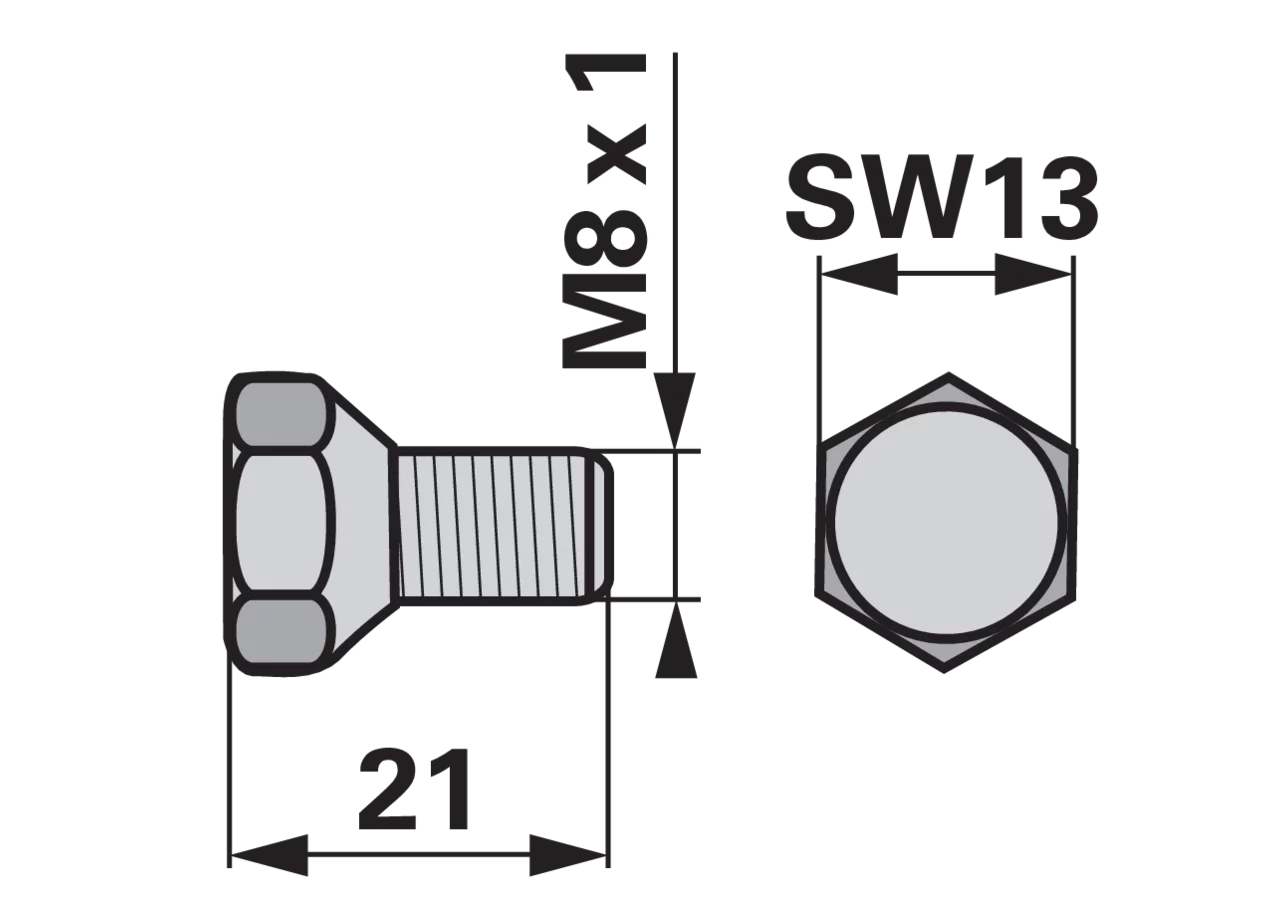 Kegelschraube M8 x 1 x 21 mm Reform B580590070 GartenShop24