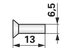 Senkkopfniet AD 6,5 x L 13 mm, 240 Stück – passend für BCS 331.12608.0 GartenShop24