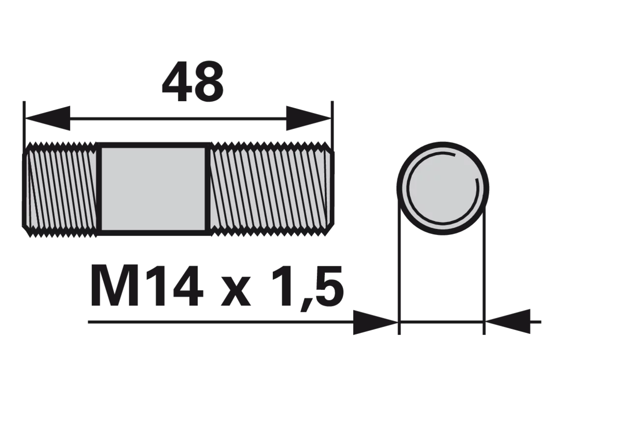 Stiftschraube M14 x 48 mm BCS 313.12141.0 BCS