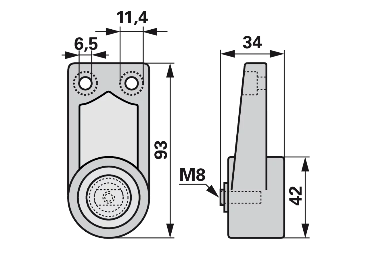 Schwinghebelbefestigung L 93 mm BCS 592.58682.0 BCS