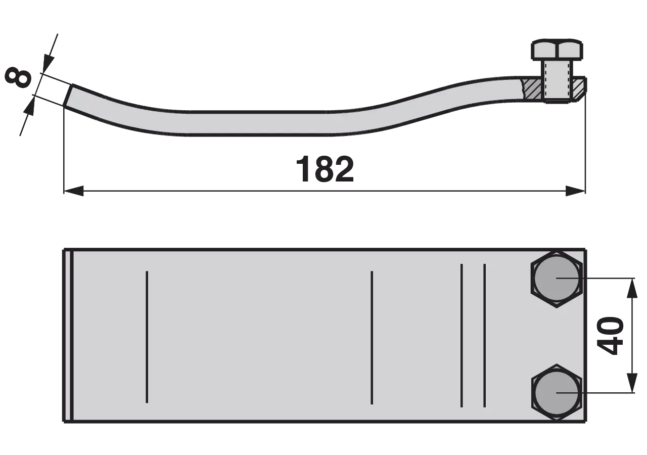 Balkensohle L 182 mm – passend für Aebi AM7079/1 GartenShop24