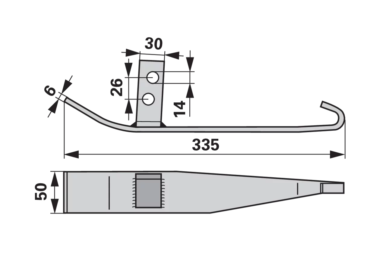 Schleifsohle rechts – passend für Rapid 14867 GartenShop24