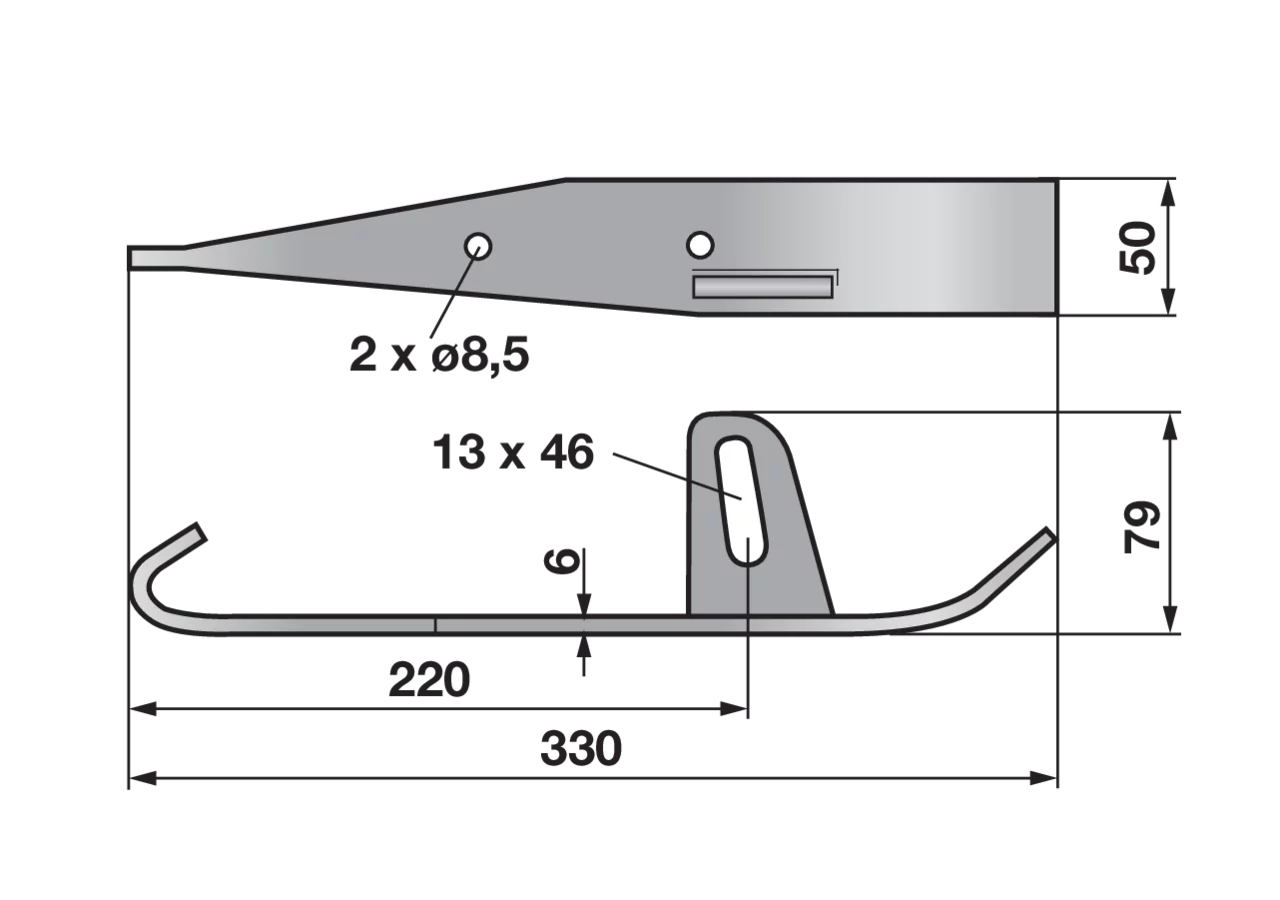 Schleifsohle – passend für Rapid 257523 GartenShop24