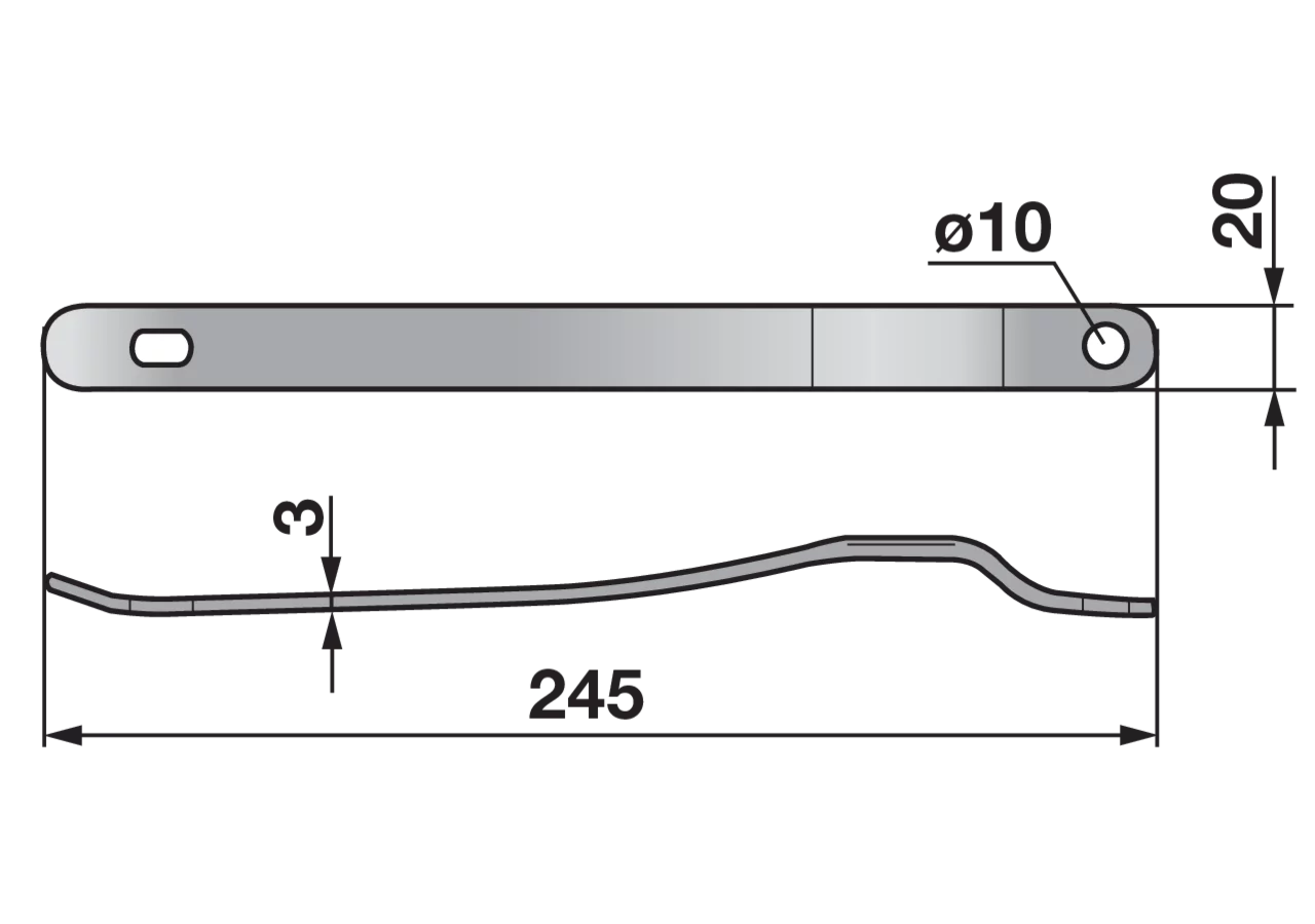 Blattfeder L 245 x B 20 mm – passend für Mörtl N75 GartenShop24