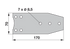 Verbindungsblech L 170 x B 70 mm – passend für Nussmüller 05-11=378N GartenShop24