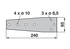 Verbindungsblech L 240 x B 65 mm – passend für Rasspe RS1802 Rasspe