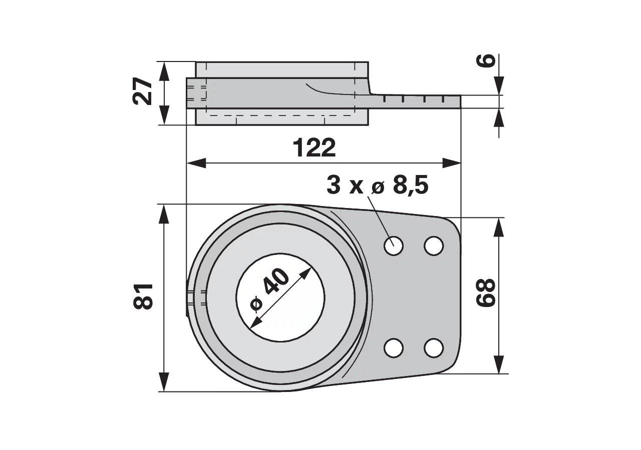 Lagerschale ID 40 mm Aebi 210.0377 Aebi