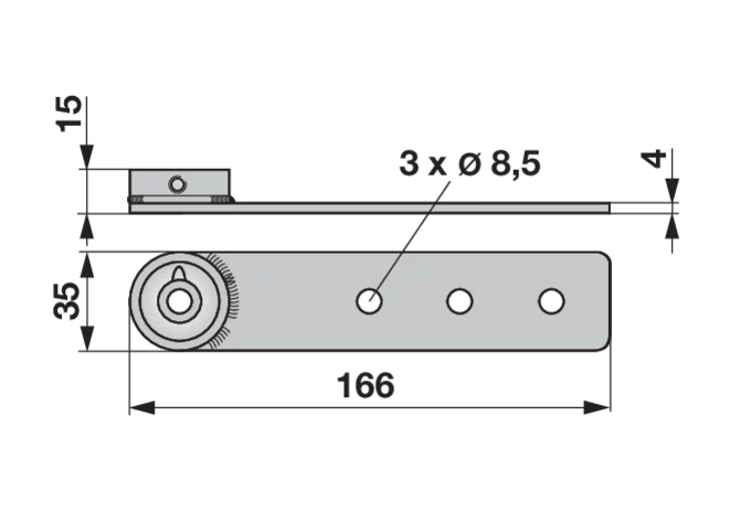 Schubstangenhalter oben Aebi 210.0382 Aebi