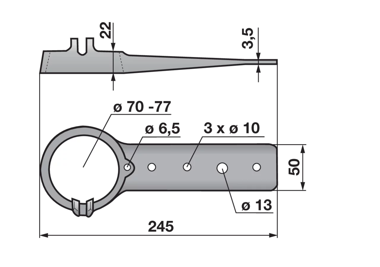 Stangenschaft L 245 mm – passend für Mörtl V1252 GartenShop24