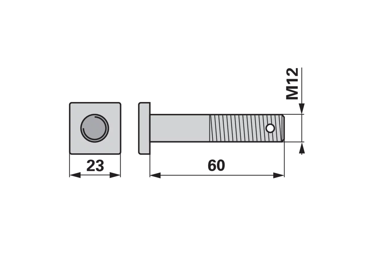 Vierkantschraube M12 x 60 mm – passend für Aebi 100.8989 GartenShop24