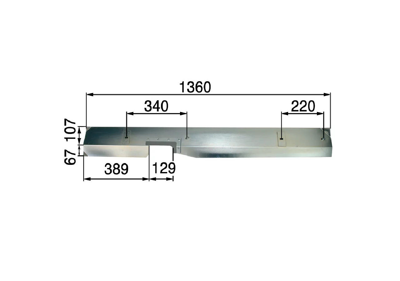 Deckblech L 1.360 mm – passend für Rapid 251113 GartenShop24