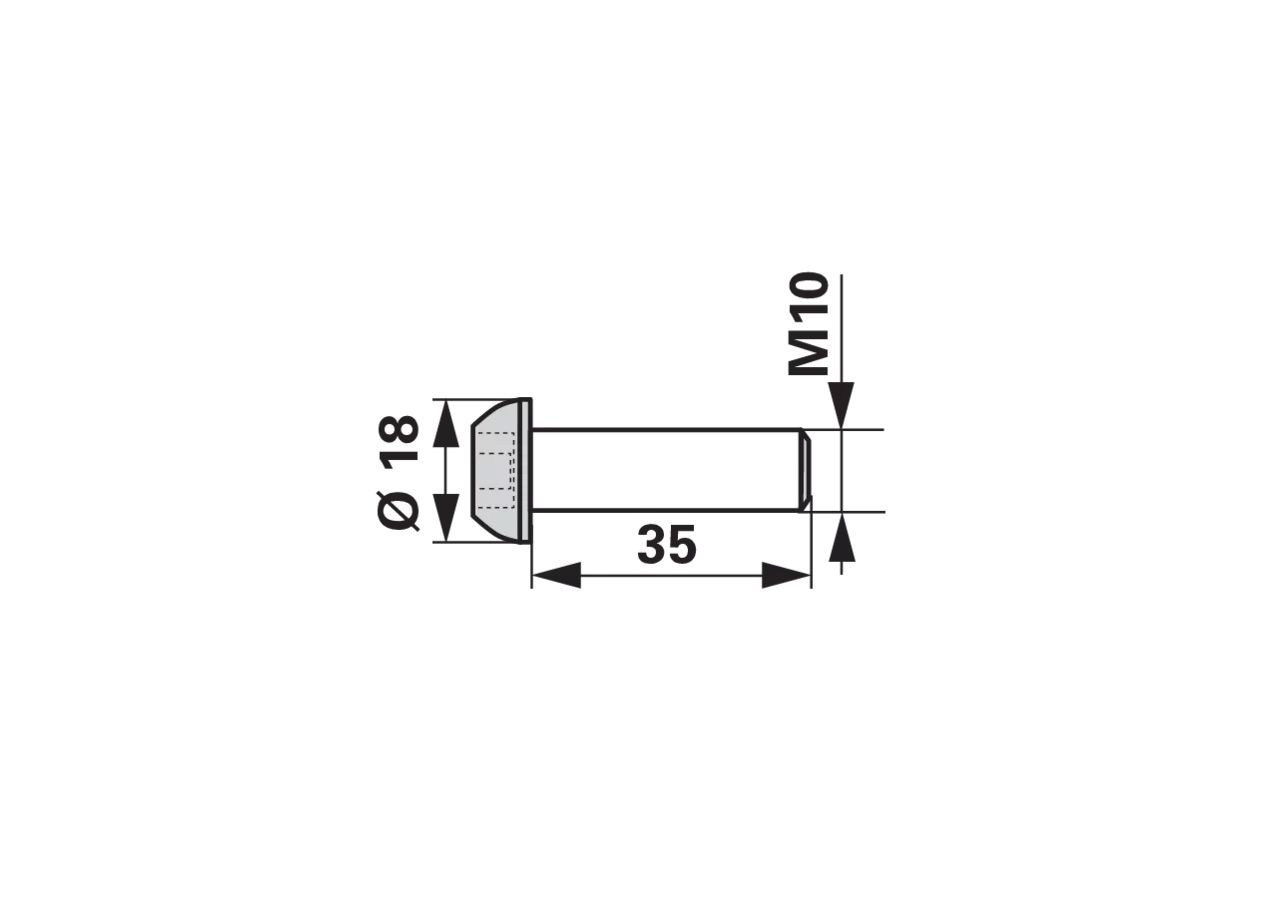 Linsenkopfschraube M10 x 35 mm – passend für Rapid 94640 GartenShop24