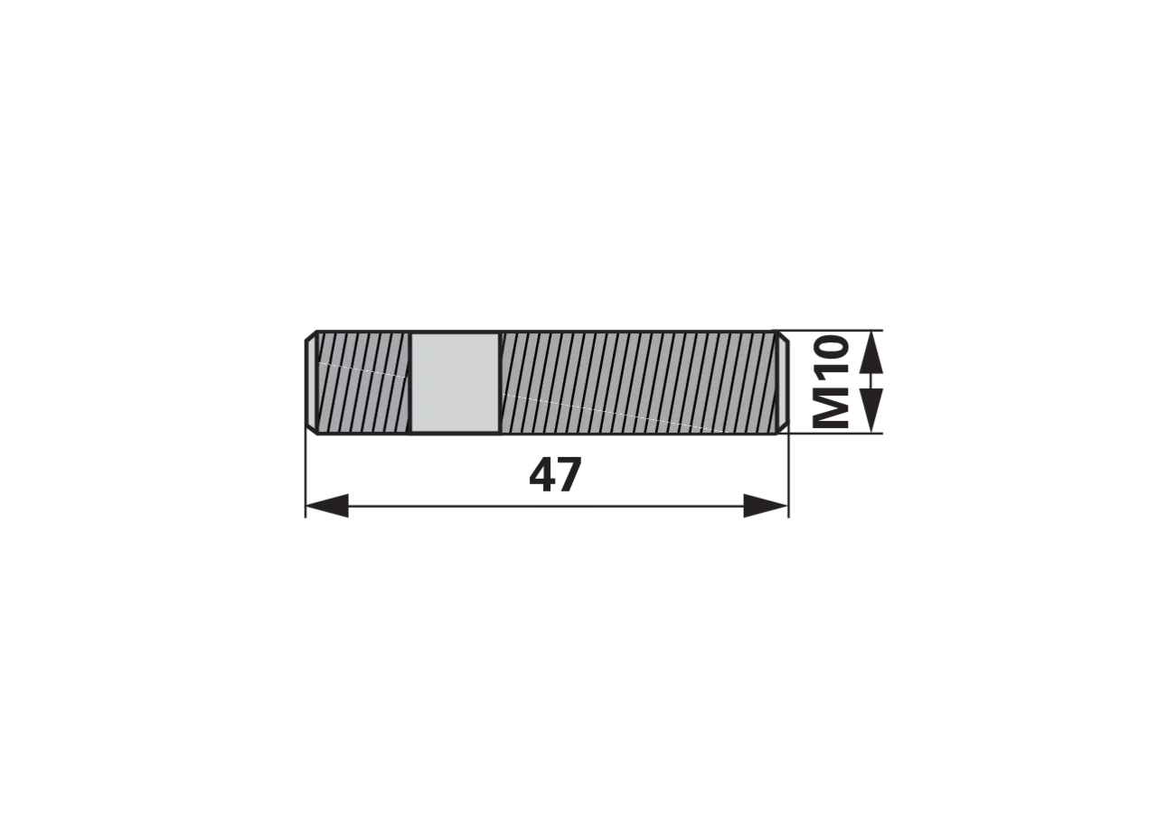 Stiftschraube M10 x 47 mm – passend für Rapid 253061 GartenShop24