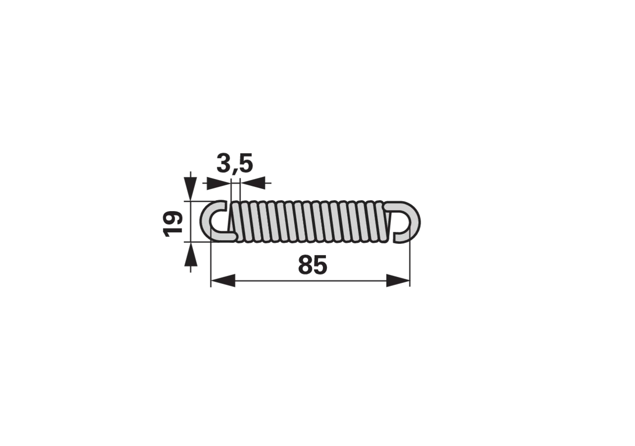 Zugfeder AD 19 x L 85 mm – passend für Rapid 42015 GartenShop24