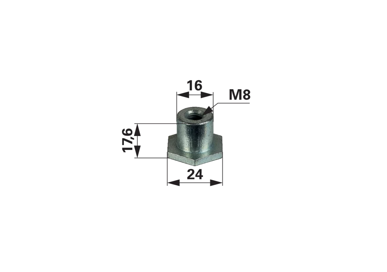 Mutter M8 – passend für Rapid 257549 GartenShop24