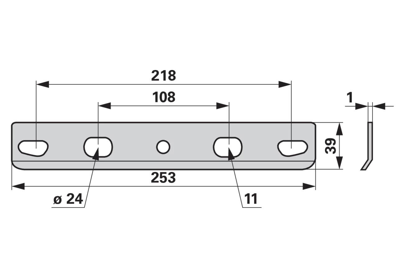 Federblech L 253 mm – passend für Rapid 257231 GartenShop24