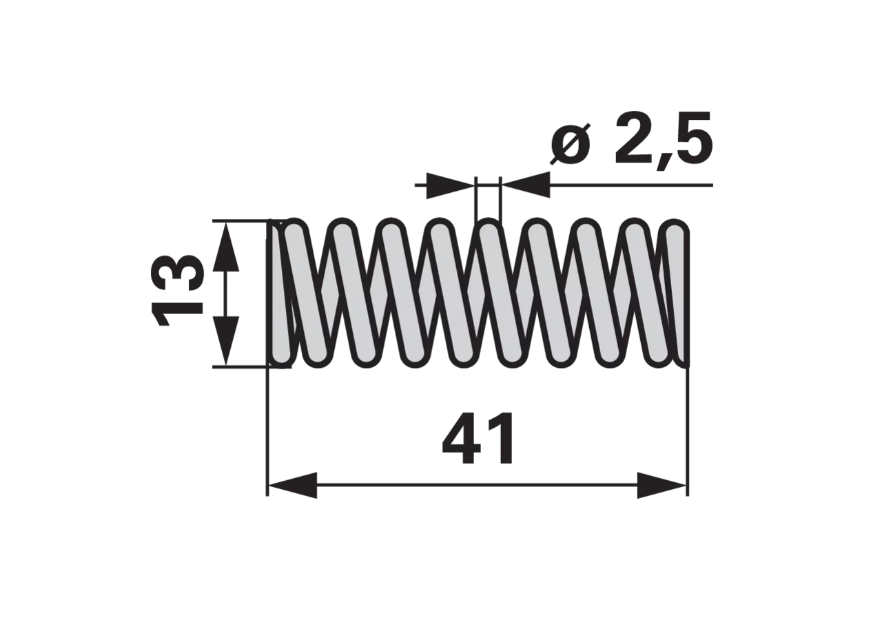 Druckfeder AD 13 x L 41 mm – passend für Rapid 24652 GartenShop24
