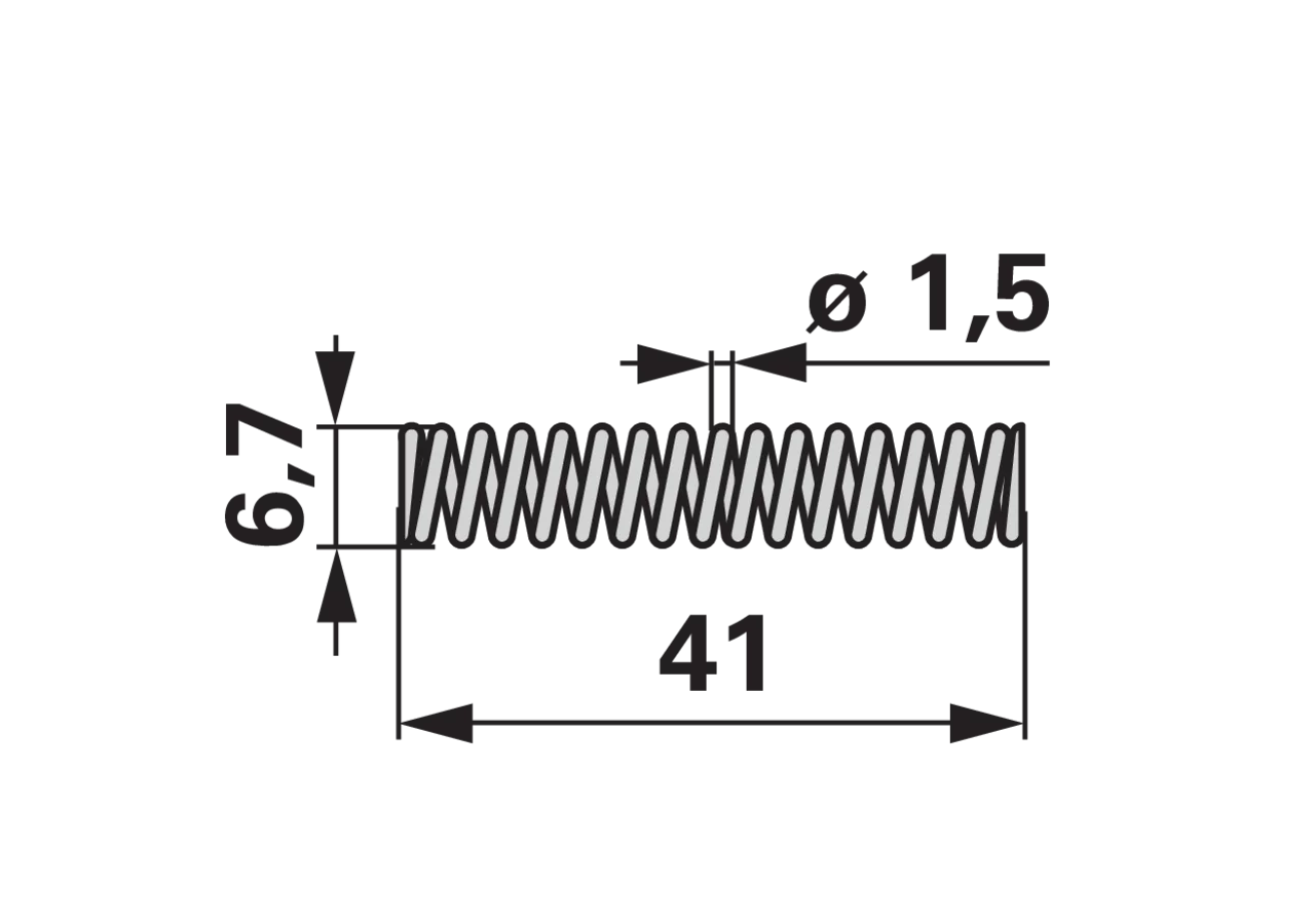 Druckfeder AD 6,7 x L 41 mm – passend für Rapid 24653 GartenShop24