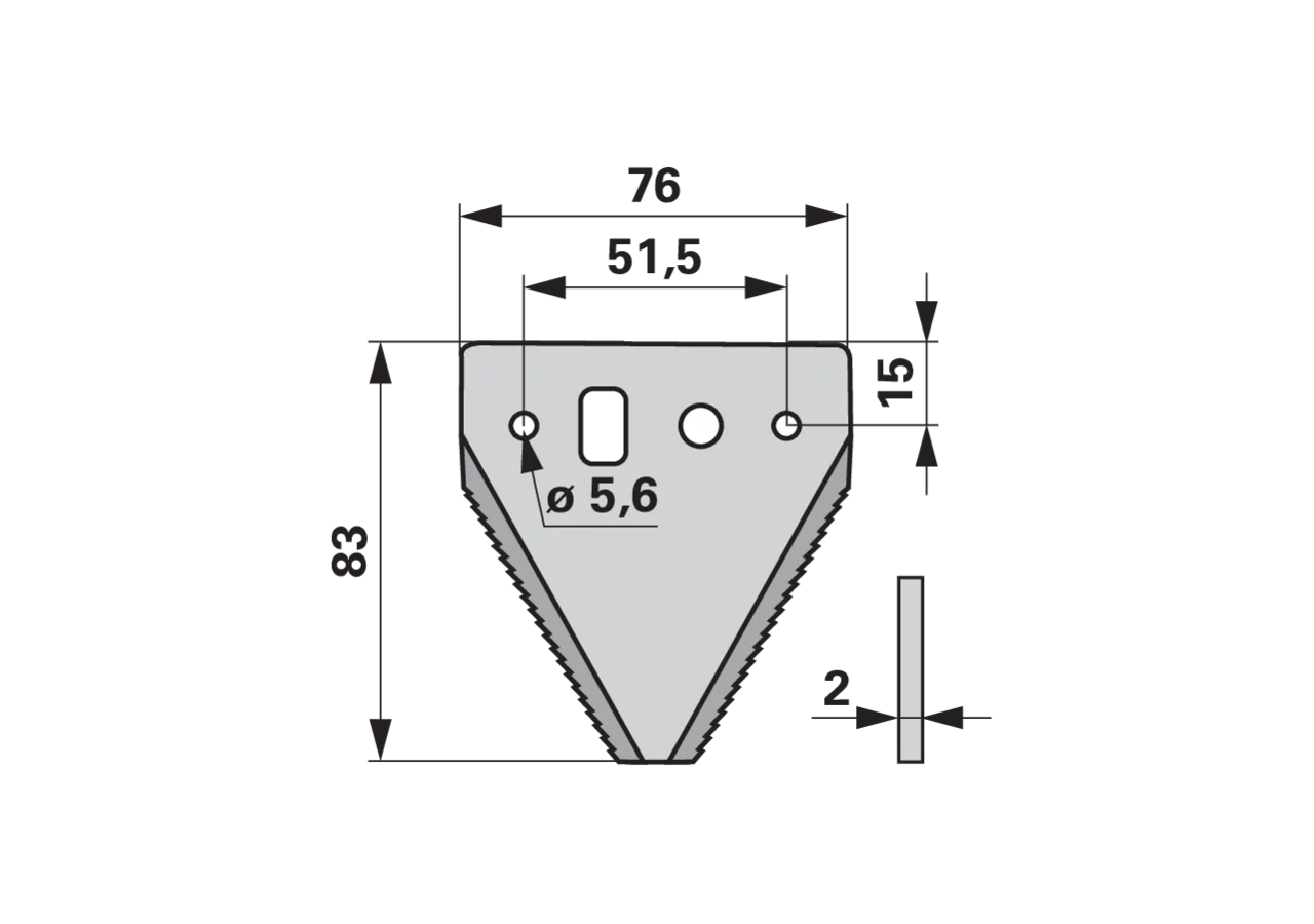 Klinge gezahnt, 4-Loch, 76 x 83 mm Rapid 257514 Rapid