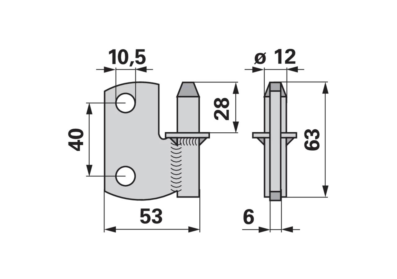 Scharnierzapfen – passend für Aebi AM465204 GartenShop24