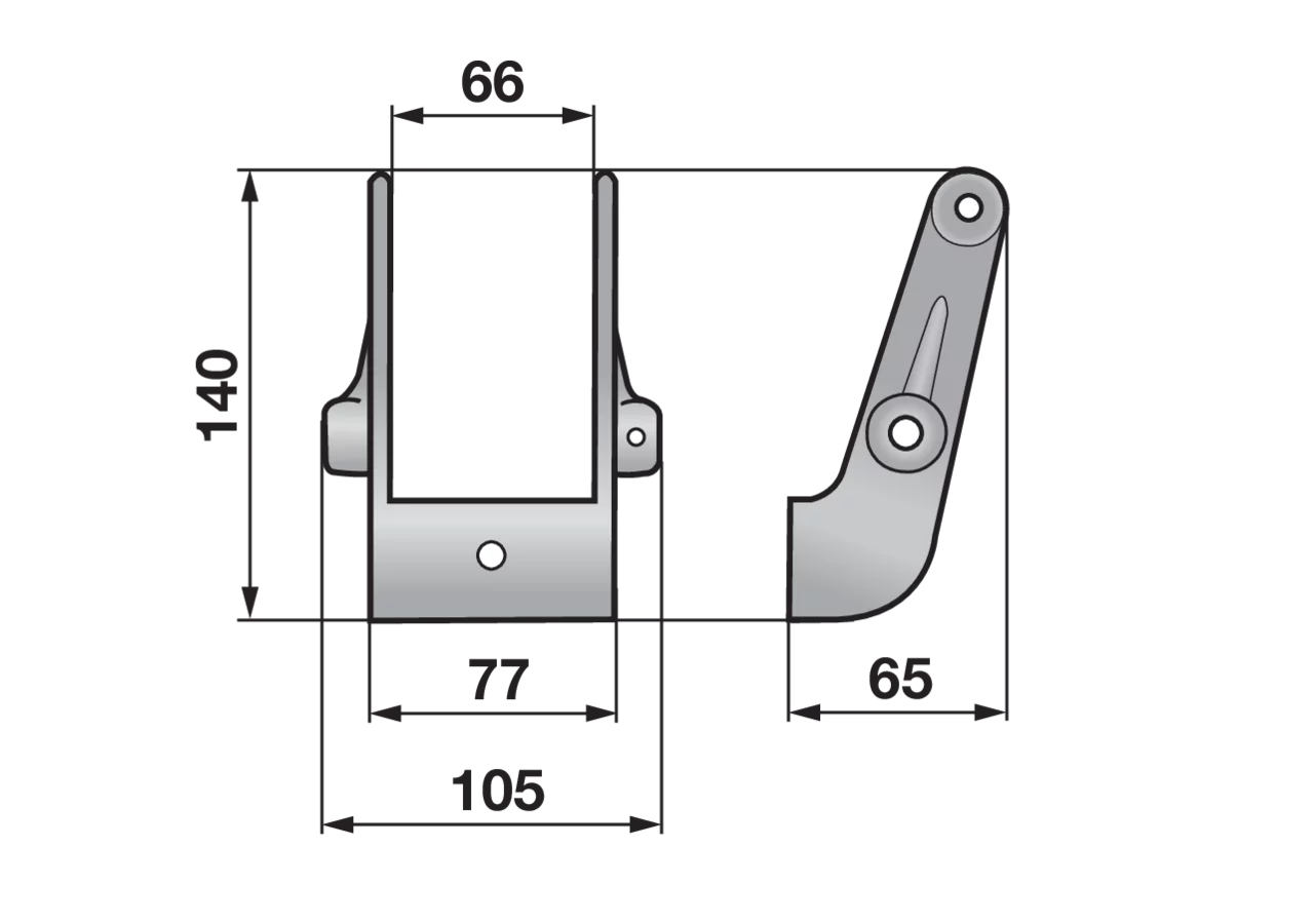 Zinkenhalter L 140 x B 77 x H 65 mm – passend für Rapid 251091 GartenShop24