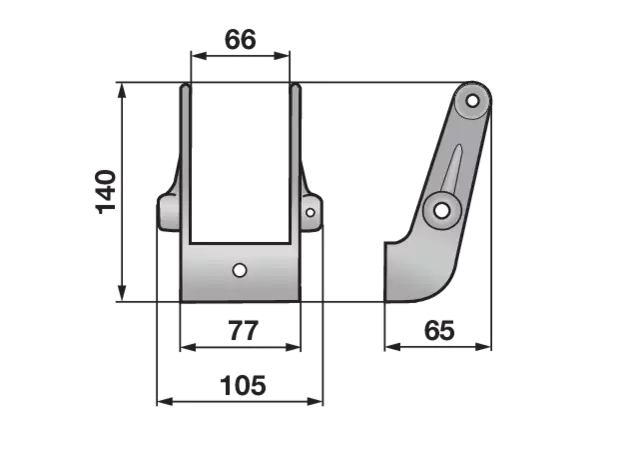 Zinkenhalter L 140 x B 77 x H 65 mm – passend für Rapid 251091 GartenShop24
