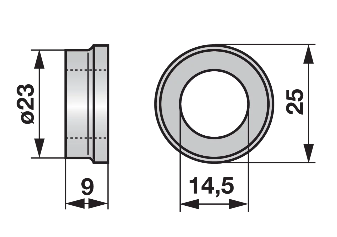 Buchse AD 25 x ID 14,5 x L 9 mm – passend für Rapid 67947 GartenShop24