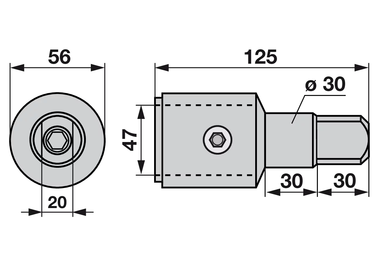 Treibzapfen L 125 mm Reform 115.412.901 GartenShop24
