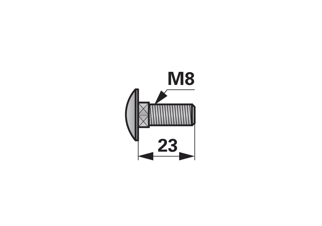 Flachrundschraube M8 x 23 mm ESM 5590030 ESM