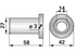 Exzenterbolzen für Messerkopf, AD 27 x L 58 mm ESM 3230830 ESM
