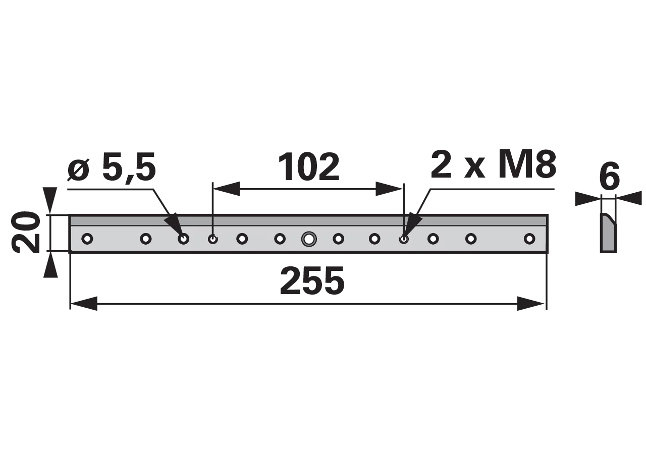 Verstärkungsleiste L 255 mm ESM 3740130 ESM
