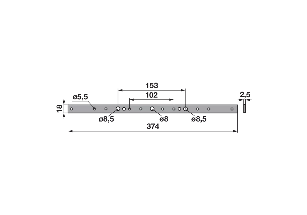 Verstärkungsleiste L 374 mm ESM 3740200 ESM