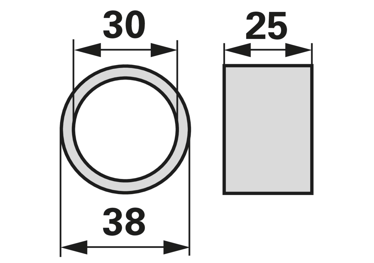 Buchse AD 38 x ID 30 x L 25 mm Rapid 14936 Rapid