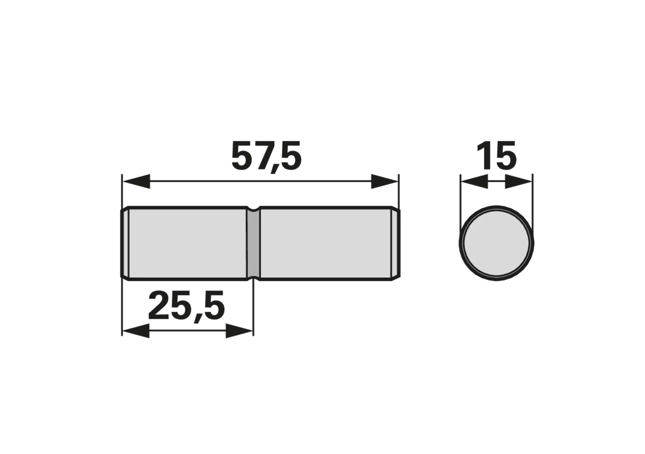 Mitnehmerbolzen AD 15 x L 57,5 mm Rapid 10022 Rapid