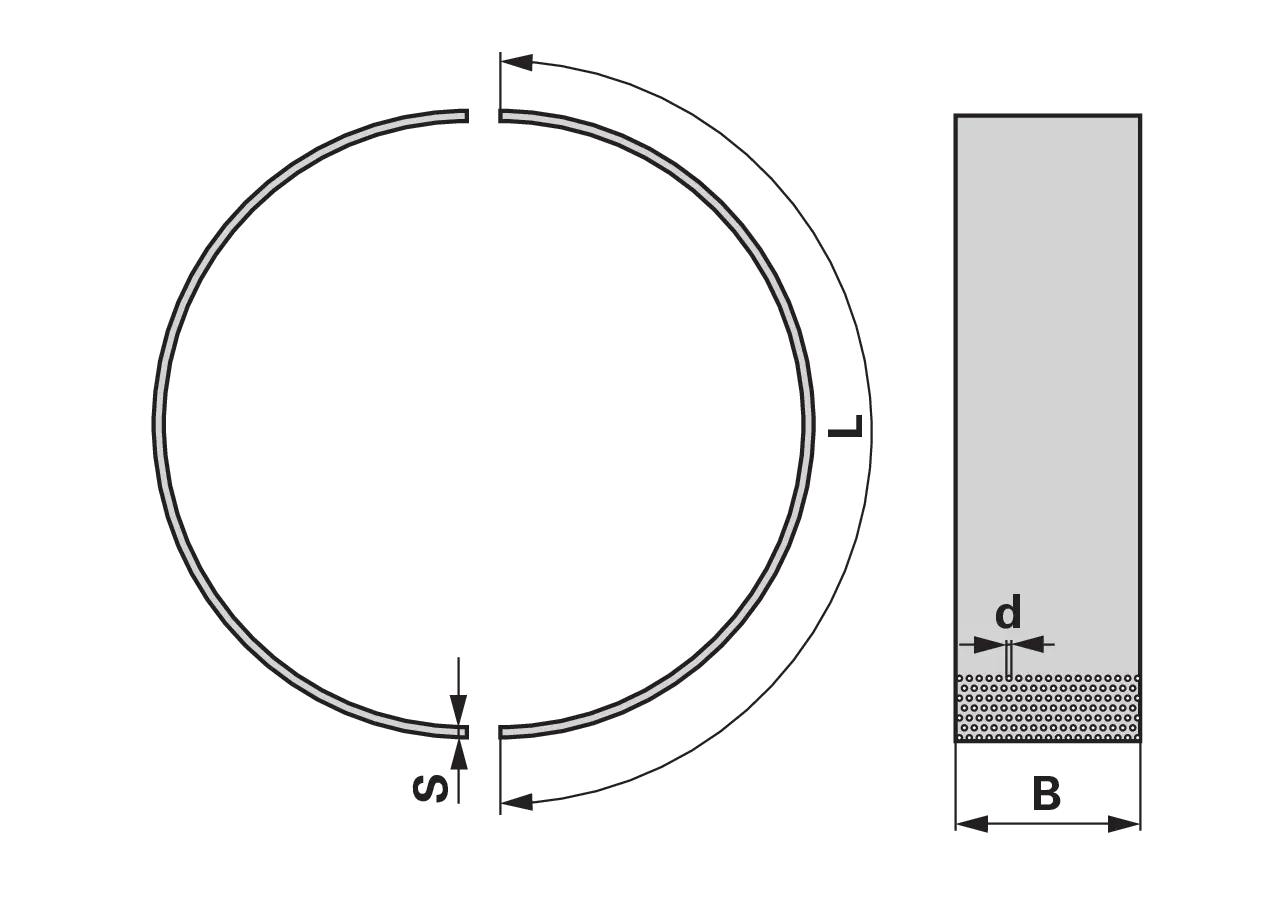 Siebsegment L 779 x B 80 x S 2 mm, d 3 mm, 2 Stk. GartenShop24