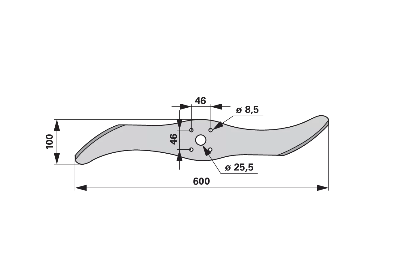 Messer oben, 600 mm – passend für ERO FK300211 GartenShop24