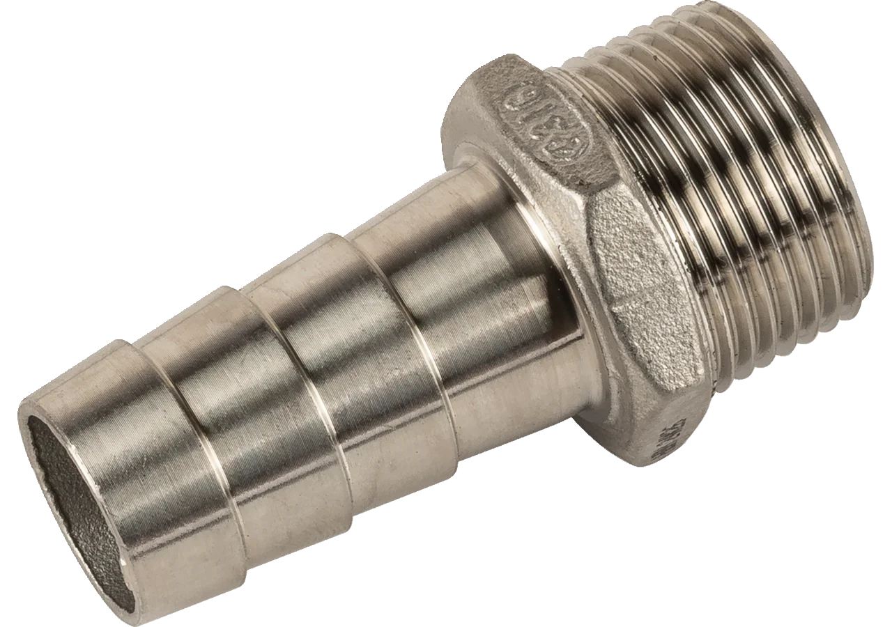 Schlauchanschluss Edelstahl, 3/4 Zoll AG, für Schlauch 20 mm GartenShop24