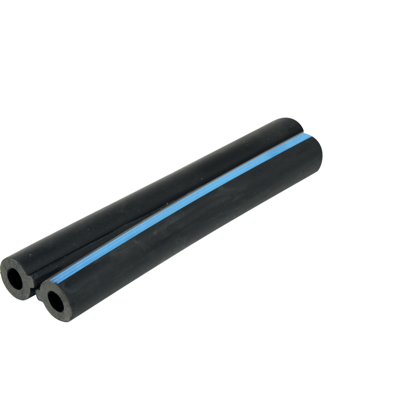 Doppelpulsschlauch Gummi AD 13 x ID 7 mm blauer Streifen 25 m Rollenware