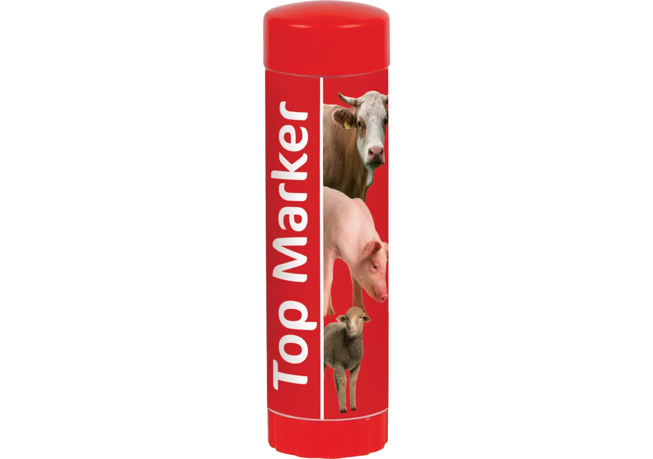 Viehzeichenstift 60 ml, Rot, 10 Stück Top Marker GartenShop24